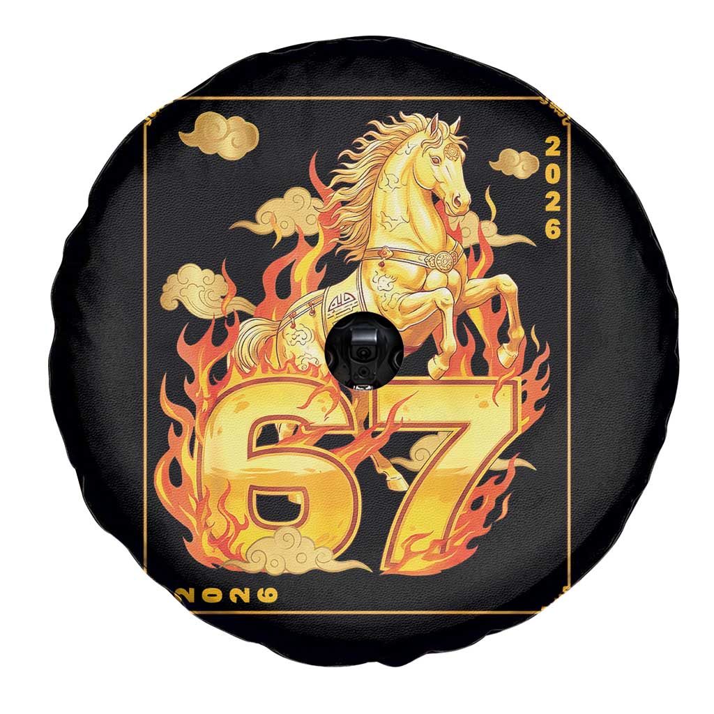 Funny Horse Six Seven Meme Spare Tire Cover Happy Lunar New Year - Wonder Print Shop