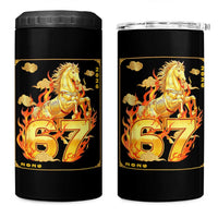 Funny Horse Six Seven Meme 4 in 1 Can Cooler Tumbler Happy Lunar New Year - Wonder Print Shop