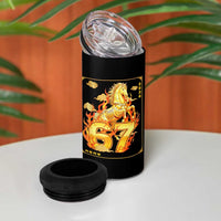 Funny Horse Six Seven Meme 4 in 1 Can Cooler Tumbler Happy Lunar New Year - Wonder Print Shop