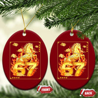Funny Horse Six Seven Meme Ceramic Ornament Happy Lunar New Year - Wonder Print Shop