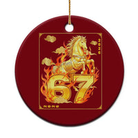 Funny Horse Six Seven Meme Ceramic Ornament Happy Lunar New Year - Wonder Print Shop