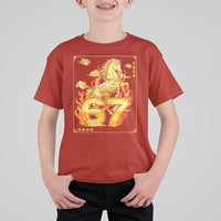 Funny Horse Six Seven Meme T Shirt For Kid Happy Lunar New Year - Wonder Print Shop