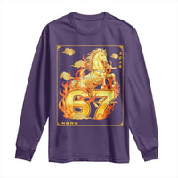 Funny Horse Six Seven Meme Long Sleeve Shirt Happy Lunar New Year - Wonder Print Shop
