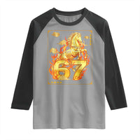 Funny Horse Six Seven Meme Raglan Shirt Happy Lunar New Year - Wonder Print Shop