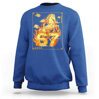 Funny Horse Six Seven Meme Sweatshirt Happy Lunar New Year - Wonder Print Shop