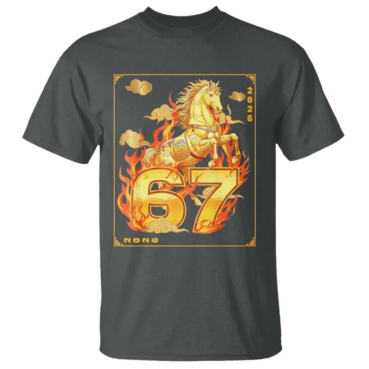 Funny Horse Six Seven Meme T Shirt Happy Lunar New Year - Wonder Print Shop