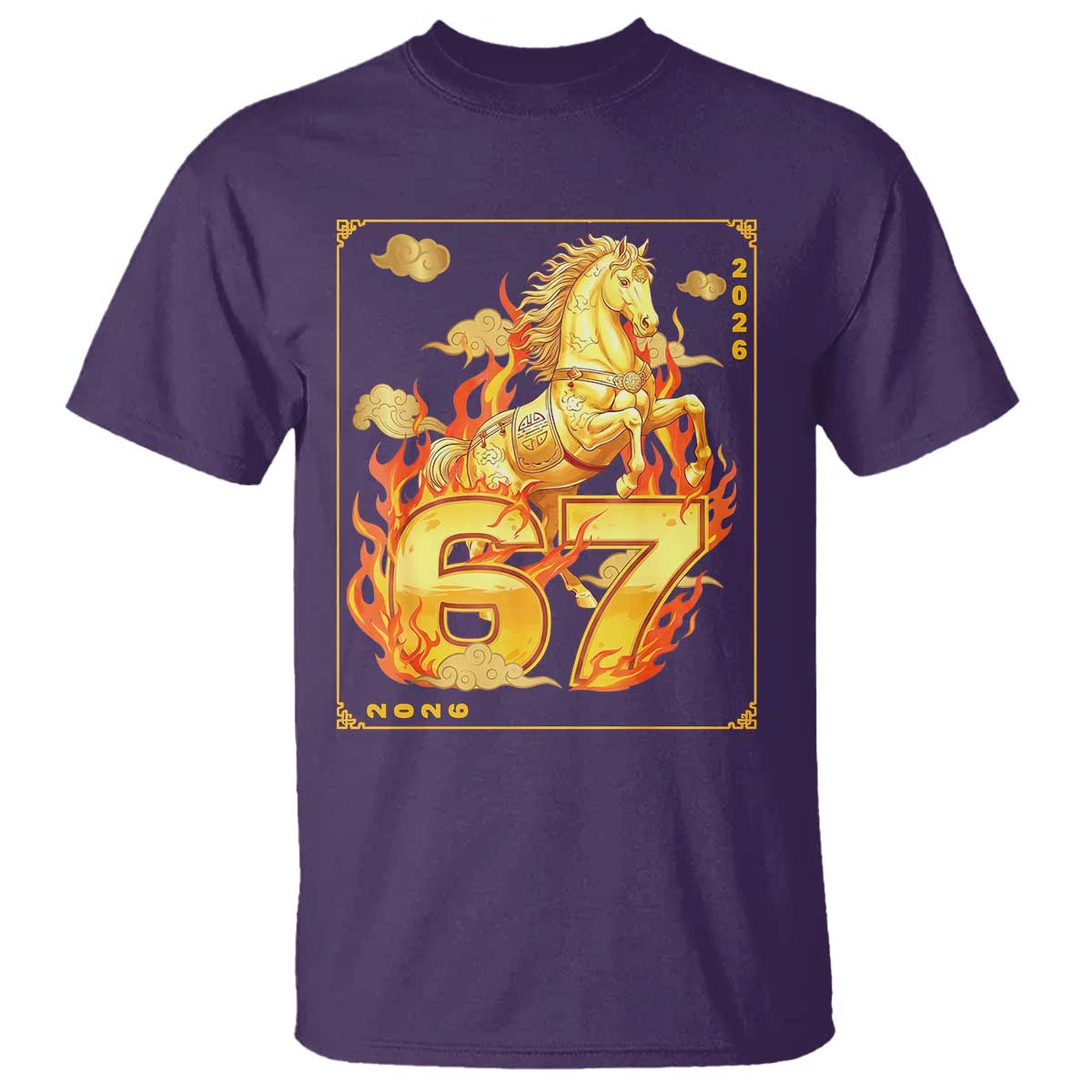 Funny Horse Six Seven Meme T Shirt Happy Lunar New Year - Wonder Print Shop