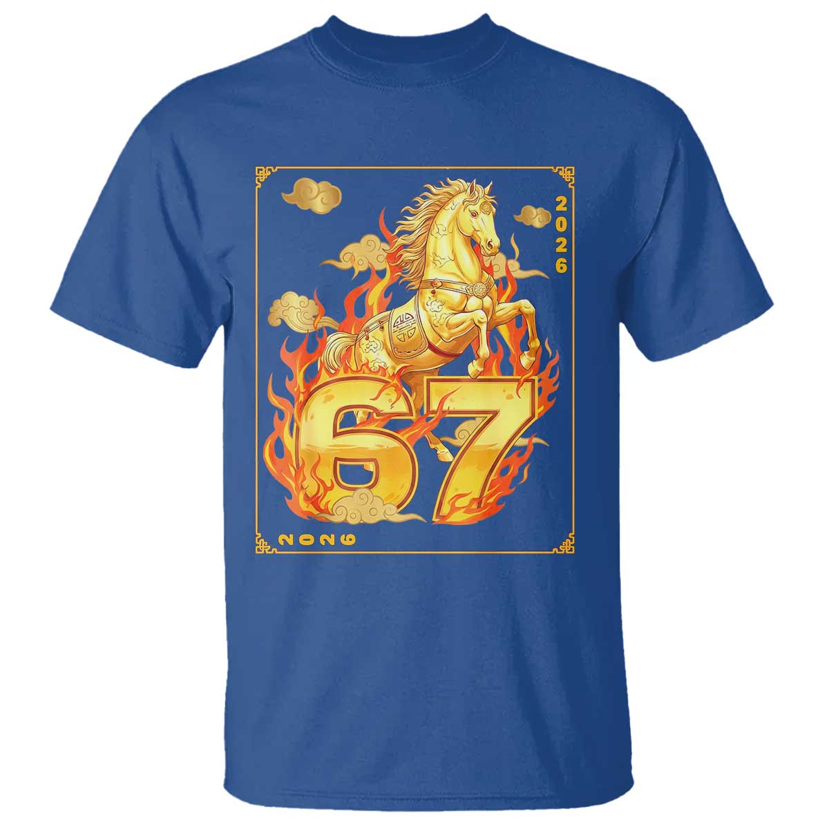 Funny Horse Six Seven Meme T Shirt Happy Lunar New Year - Wonder Print Shop