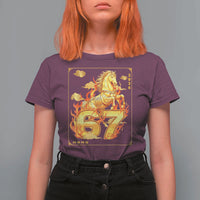 Funny Horse Six Seven Meme T Shirt For Women Happy Lunar New Year - Wonder Print Shop