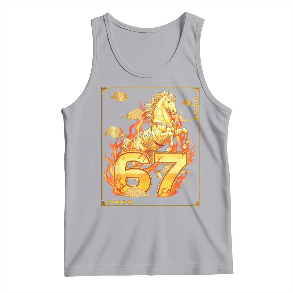 Funny Horse Six Seven Meme Tank Top Happy Lunar New Year - Wonder Print Shop