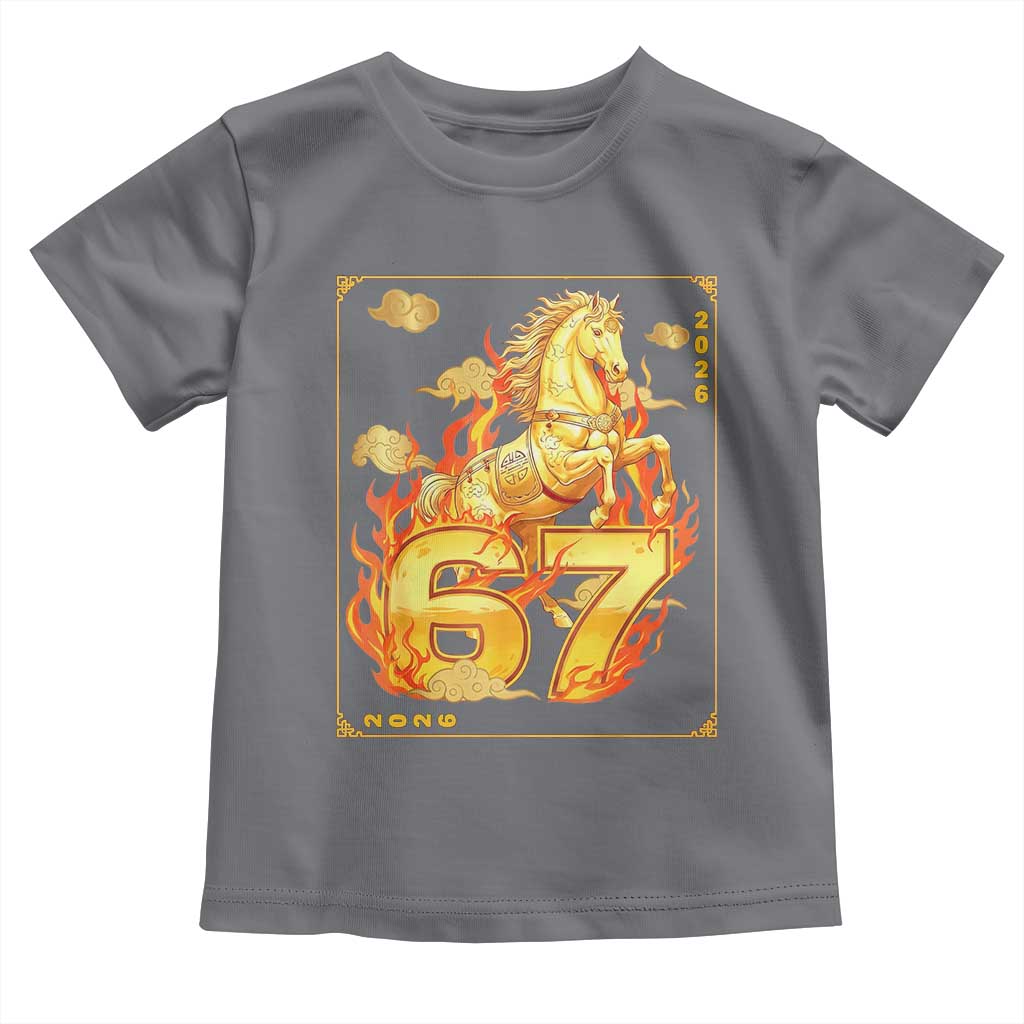 Funny Horse Six Seven Meme Toddler T Shirt Happy Lunar New Year - Wonder Print Shop