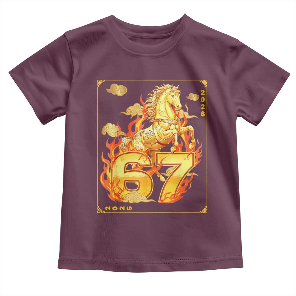 Funny Horse Six Seven Meme Toddler T Shirt Happy Lunar New Year - Wonder Print Shop