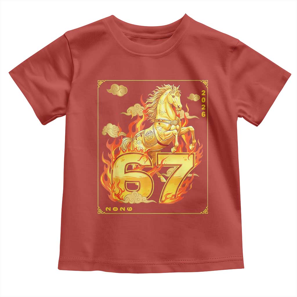 Funny Horse Six Seven Meme Toddler T Shirt Happy Lunar New Year - Wonder Print Shop