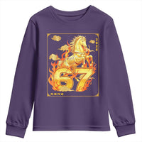 Funny Horse Six Seven Meme Youth Sweatshirt Happy Lunar New Year - Wonder Print Shop