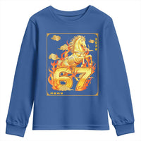 Funny Horse Six Seven Meme Youth Sweatshirt Happy Lunar New Year - Wonder Print Shop