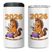 Still Not Joining A Gym Lunar New Year 4 in 1 Can Cooler Tumbler Funny Horse Eating Ramen - Wonder Print Shop