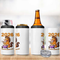 Still Not Joining A Gym Lunar New Year 4 in 1 Can Cooler Tumbler Funny Horse Eating Ramen - Wonder Print Shop