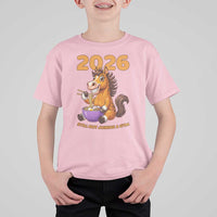 Still Not Joining A Gym Lunar New Year T Shirt For Kid Funny Horse Eating Ramen - Wonder Print Shop