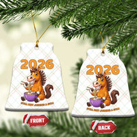 Still Not Joining A Gym Lunar New Year Ceramic Ornament Funny Horse Eating Ramen - Wonder Print Shop