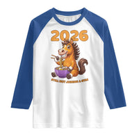 Still Not Joining A Gym Lunar New Year Raglan Shirt Funny Horse Eating Ramen - Wonder Print Shop