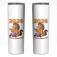 Still Not Joining A Gym Lunar New Year Skinny Tumbler Funny Horse Eating Ramen - Wonder Print Shop