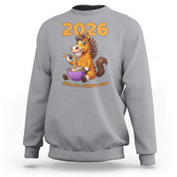 Still Not Joining A Gym Lunar New Year Sweatshirt Funny Horse Eating Ramen - Wonder Print Shop