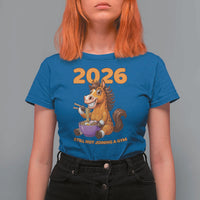 Still Not Joining A Gym Lunar New Year T Shirt For Women Funny Horse Eating Ramen - Wonder Print Shop
