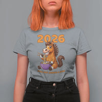 Still Not Joining A Gym Lunar New Year T Shirt For Women Funny Horse Eating Ramen - Wonder Print Shop