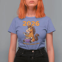 Still Not Joining A Gym Lunar New Year T Shirt For Women Funny Horse Eating Ramen - Wonder Print Shop