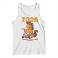 Still Not Joining A Gym Lunar New Year Tank Top Funny Horse Eating Ramen - Wonder Print Shop