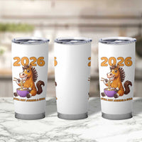 Still Not Joining A Gym Lunar New Year Tumbler Cup Funny Horse Eating Ramen - Wonder Print Shop