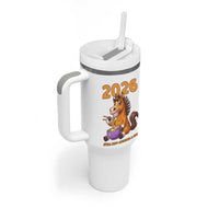 Still Not Joining A Gym Lunar New Year Tumbler With Handle Funny Horse Eating Ramen - Wonder Print Shop
