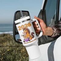 Still Not Joining A Gym Lunar New Year Tumbler With Handle Funny Horse Eating Ramen - Wonder Print Shop