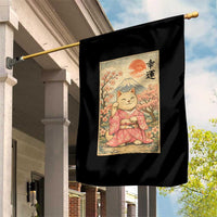Japanese Anime Maneki Neko Garden Flag Kawaii Waving Cat Good Luck Kanji - Wonder Print Shop