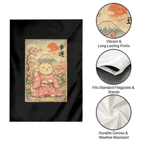 Japanese Anime Maneki Neko Garden Flag Kawaii Waving Cat Good Luck Kanji - Wonder Print Shop
