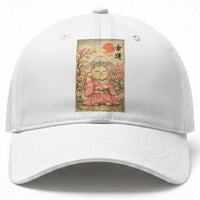 Japanese Anime Maneki Neko Baseball Cap Kawaii Waving Cat Good Luck Kanji