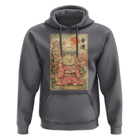 Japanese Anime Maneki Neko Hoodie Kawaii Waving Cat Good Luck Kanji - Wonder Print Shop