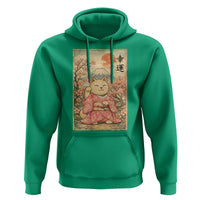 Japanese Anime Maneki Neko Hoodie Kawaii Waving Cat Good Luck Kanji - Wonder Print Shop