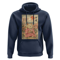 Japanese Anime Maneki Neko Hoodie Kawaii Waving Cat Good Luck Kanji - Wonder Print Shop