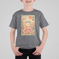 Japanese Anime Maneki Neko T Shirt For Kid Kawaii Waving Cat Good Luck Kanji - Wonder Print Shop