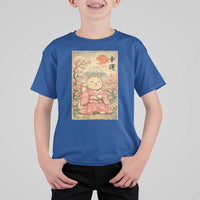 Japanese Anime Maneki Neko T Shirt For Kid Kawaii Waving Cat Good Luck Kanji - Wonder Print Shop