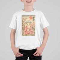 Japanese Anime Maneki Neko T Shirt For Kid Kawaii Waving Cat Good Luck Kanji - Wonder Print Shop