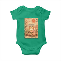 Japanese Maneki Neko Drinking Tea Kawaii Lucky Cat Baby Onesie - Wonder Print Shop
