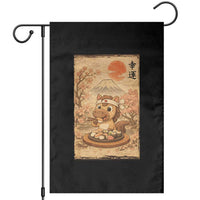 Funny Horse Eating Sushi Garden Flag Japanese Noodle Lover - Wonder Print Shop