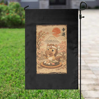 Funny Horse Eating Sushi Garden Flag Japanese Noodle Lover - Wonder Print Shop