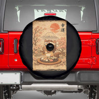 Funny Horse Eating Sushi Spare Tire Cover Japanese Noodle Lover - Wonder Print Shop