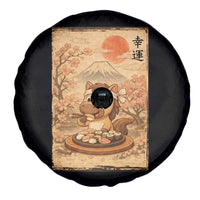 Funny Horse Eating Sushi Spare Tire Cover Japanese Noodle Lover - Wonder Print Shop