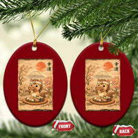 Funny Horse Eating Sushi Ceramic Ornament Japanese Noodle Lover - Wonder Print Shop