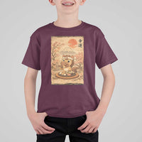 Funny Horse Eating Sushi T Shirt For Kid Japanese Noodle Lover - Wonder Print Shop