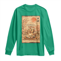 Funny Horse Eating Sushi Long Sleeve Shirt Japanese Noodle Lover - Wonder Print Shop